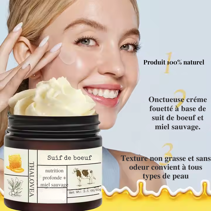 TALLOW suif de boeuf  Crème Fouettée Hydratante – Tallow Naturel – Thalovéa